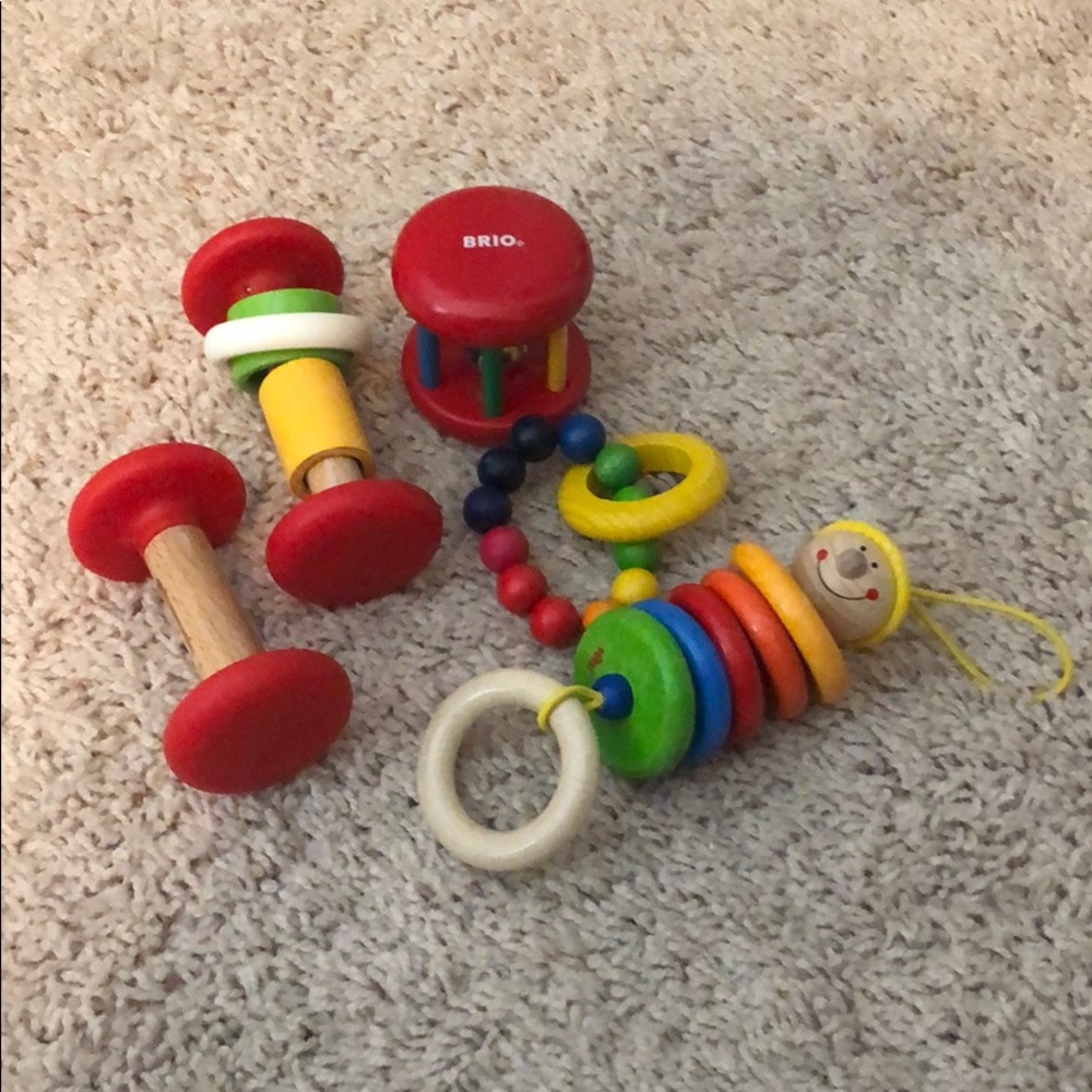 Brio and Hape baby toys